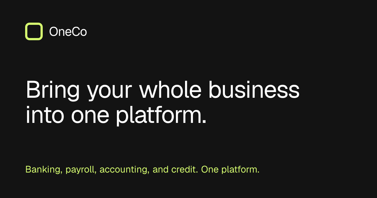 OneCo | The financial operating system for small business